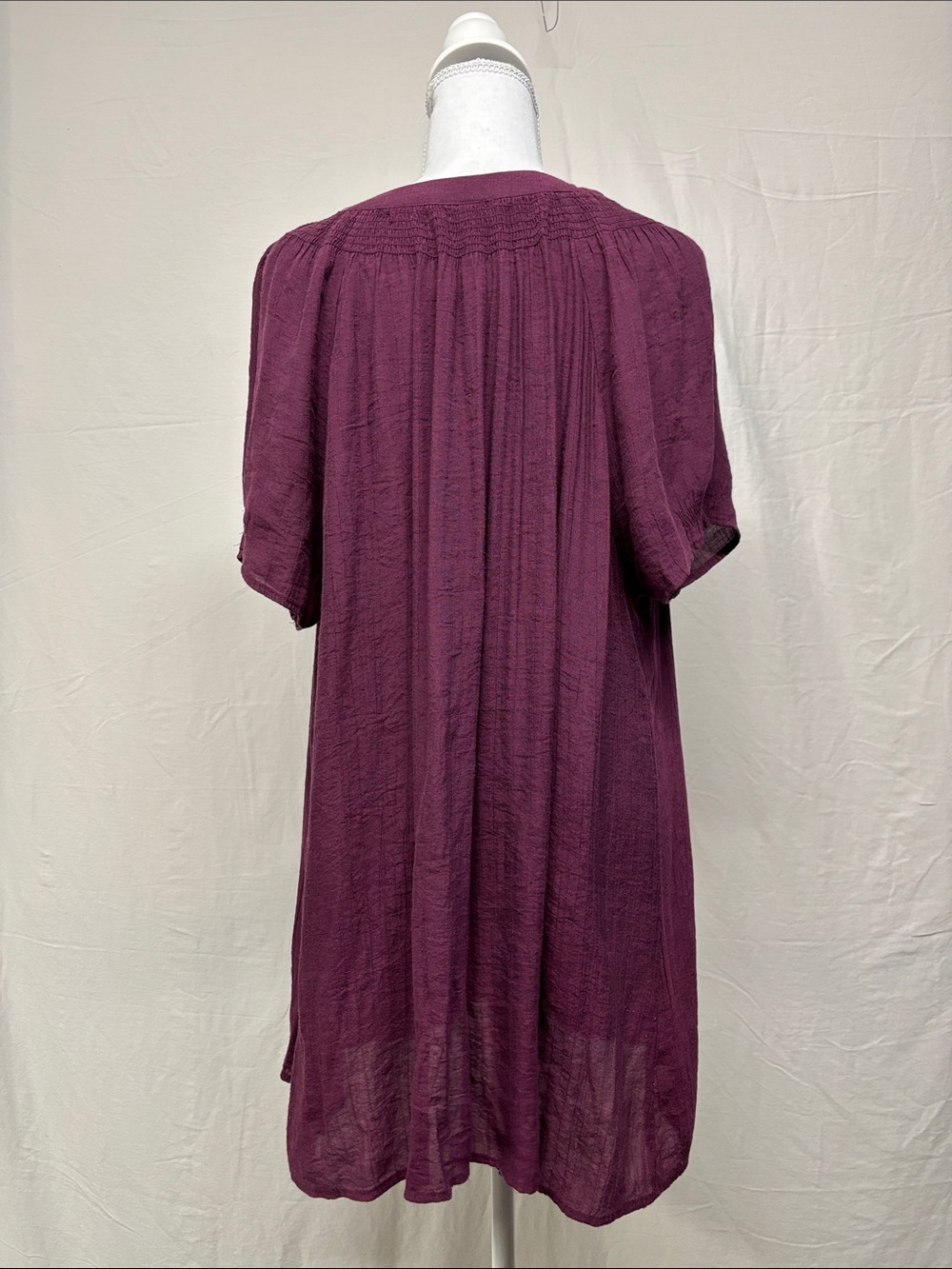 Addition Elle Plum Embroidered Split-Neck Blouse - Picture 3 of 7